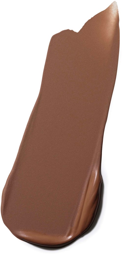 Ein brauner Schokoladenriegel mit glatter Oberfläche und leichter Biegung.