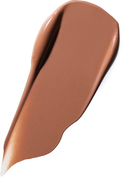 Ein brauner Make-up-Schwamm mit abgerundeten Kanten. Er sieht weich aus und wird zum Auftragen von Make-up verwendet.
