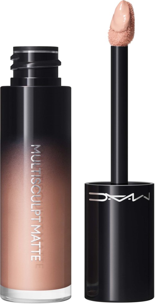 Eine Tube MAC Multi Sculpt Matte Lipgloss mit applizator. Die Flasche ist schwarz mit einem Farbverlauf.