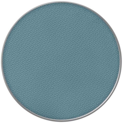Een ronde teal oogschaduw met een matte afwerking.