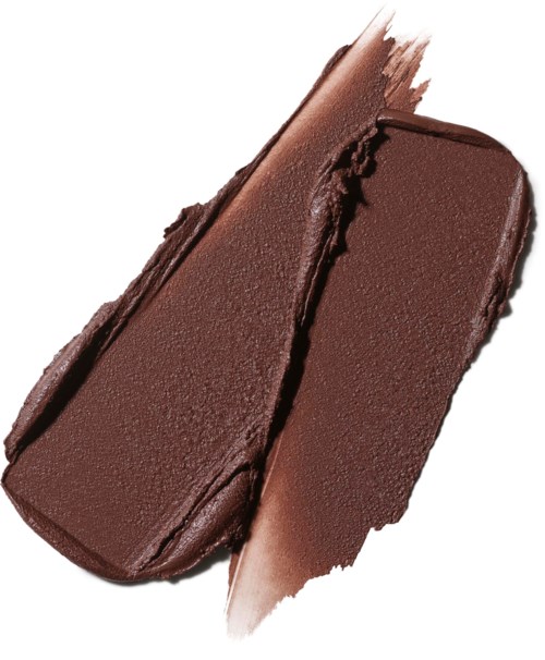 A stick of chocolate ice cream with a smooth, creamy surface and a slight melt on the edges.