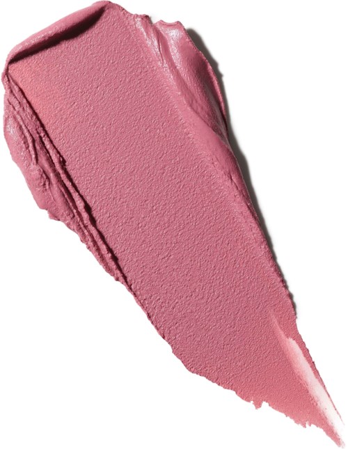 Pink makeup cream with a smooth, creamy texture and angled shape.