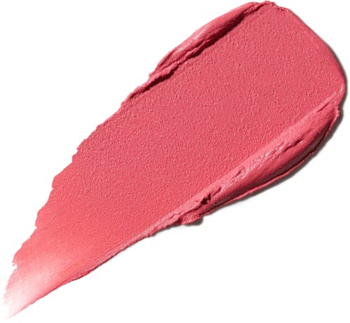 A pink lipstick smear with a smooth texture and rounded edges.