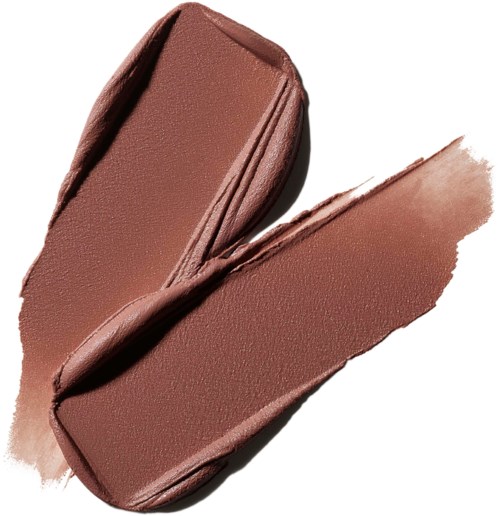 A makeup or beauty product, possibly a blush or eyeshadow, in a brown shade with a smooth texture.