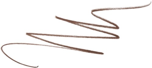 Brun øyenbrynspenn med vridendesign på hvit bakgrunn.