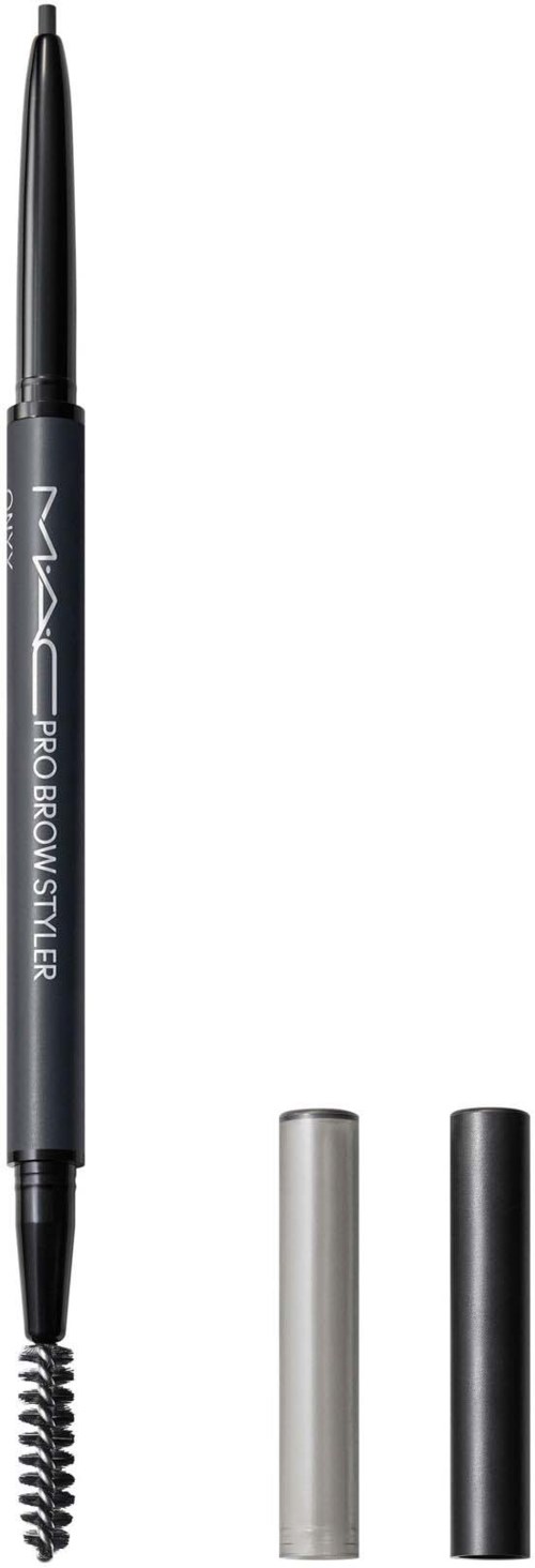 En MAC Pro Brow Styler med børste og to tomme utbyttbare spisser.