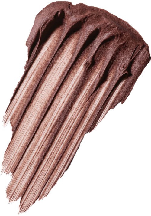 Prøve av brun øyeskygge med mørk, blendet kant.