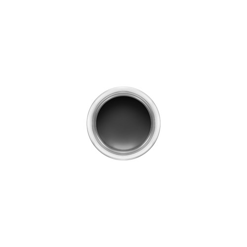 A top view of a container filled with dark liquid, possibly coffee or tea, on a plain white background.