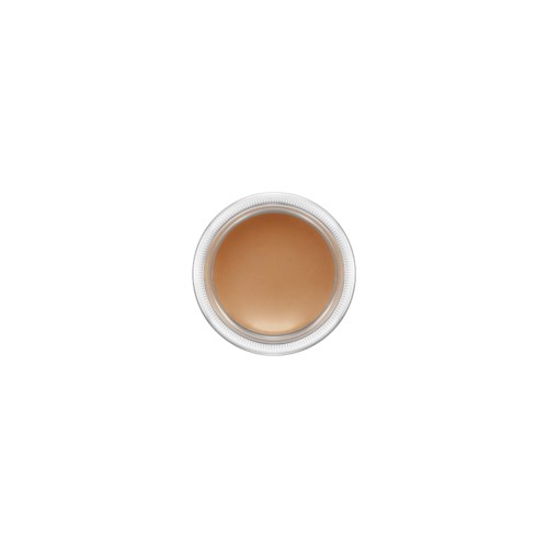 A cup of coffee viewed from above, placed on a white surface.