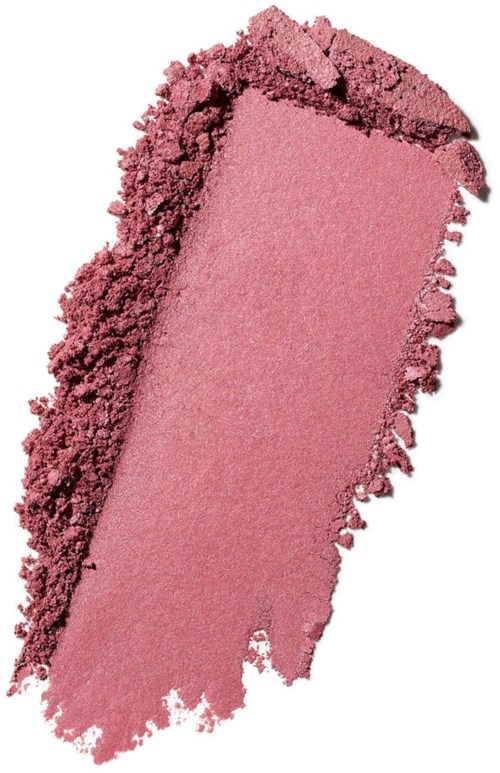 Pink eyeshadow with a matte finish and rough edges. The makeup appears to be applied smoothly on the eyelid.