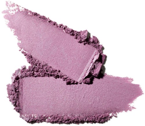 Hellrosa Puder-Makeup mit zwei zerbrochenen Stücken und einer glatten Kante.