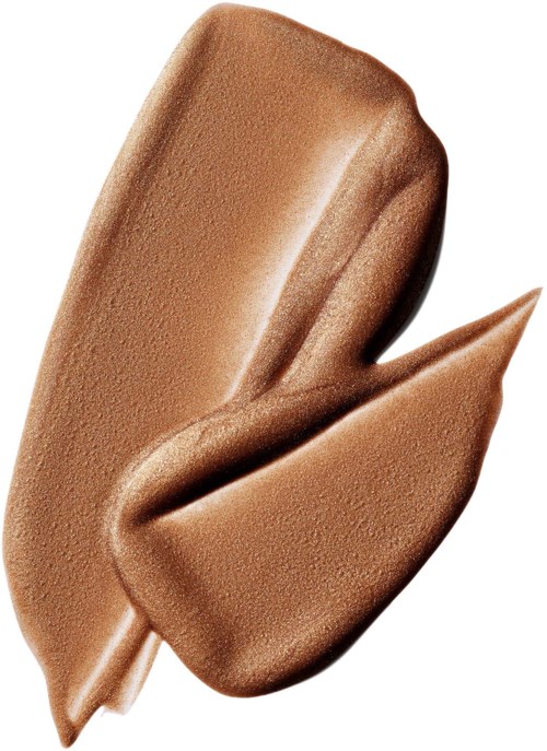 A creamy, brown makeup product with a smooth, brushed texture and pointed tip.