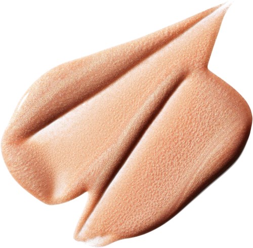 A beige foundation or concealer smear with smooth texture and rounded edges.