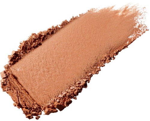 Ein beige Pulver auf weißem Hintergrund, mit rauen, verstreuten Kanten.