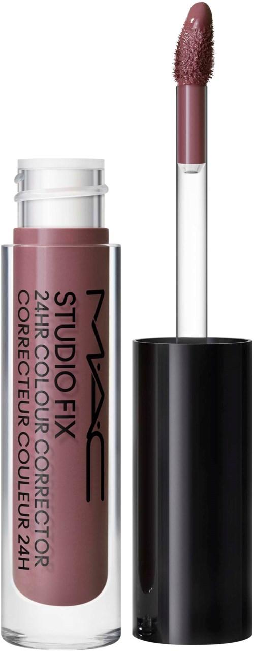 Een MAC lipglossfles met een roze tint en een kwastapplicator.