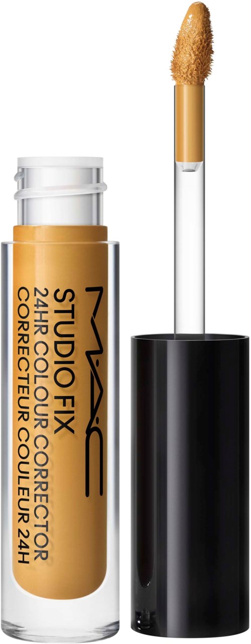 Lippenglossröhre mit schwarzen Deckel, Aufschrift MAC Studio Fix, 24-Stunden-Farbkorrektor.