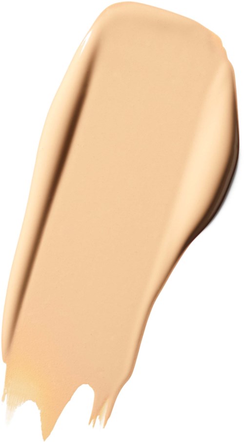A beige, elongated makeup or foundation swatch with a smooth texture.