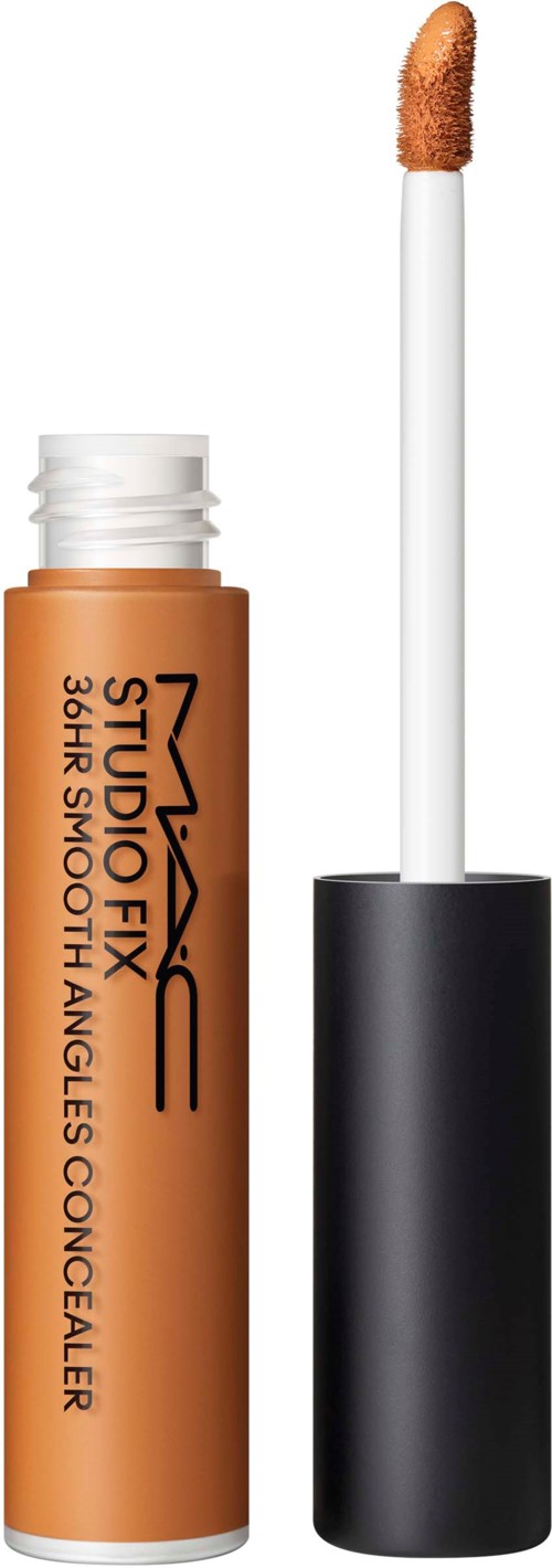 MAC concealer stick with a white applicator, labeled "Studio Fix" and "Short Shot".