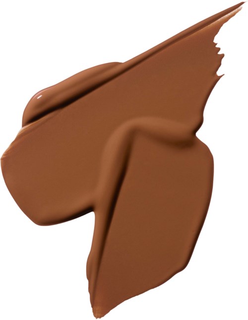 A smear of brown cream or liquid with smooth texture and irregular shape.
