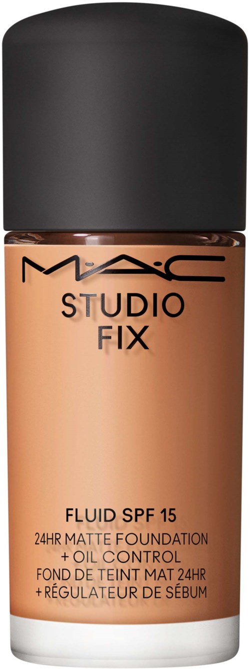 MAC Studio Fix flytende foundationflaske med SPF 15 og oljekontroll, 24-timers matt finish.