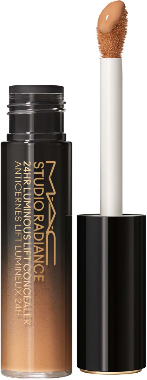 Ooglid correctievloeistof in een tube met applicator, met label 'Studio Radiance'.