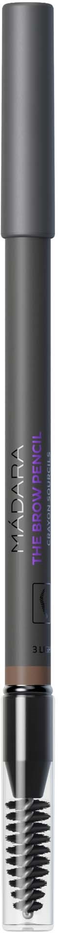 A beauty product in a slender black tube with a spiral brush at the tip.