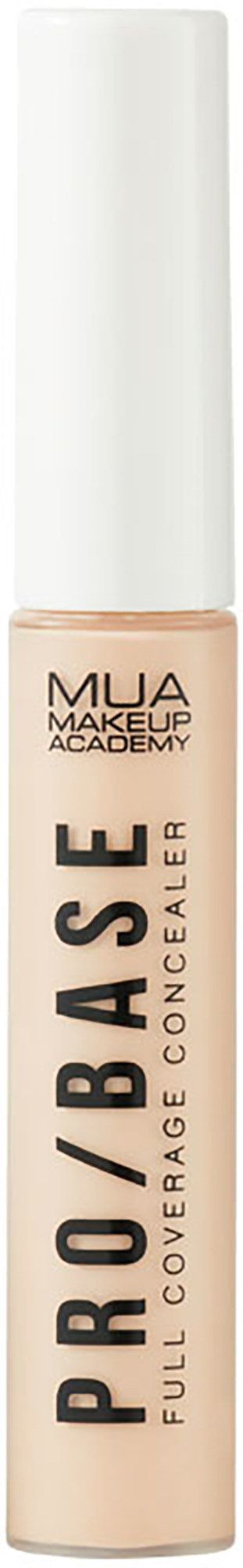 Beige peiteaineputki valkoisella korkilla, merkitty 'PRO BASE' MUA Makeup Academy.