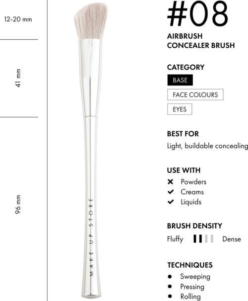 Make Up Store Airbrush Concealer Brush #08 0 pcs
