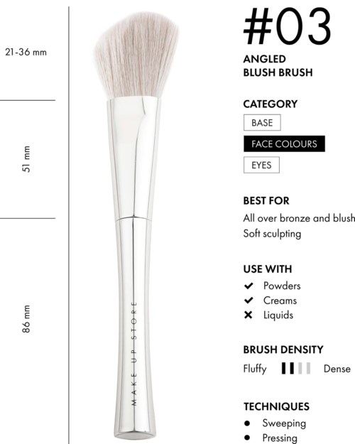 Make Up Store Angled Blush Brush #03 0 pcs