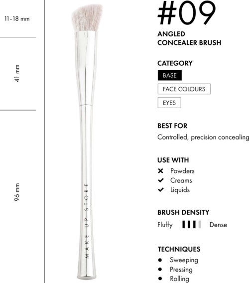 Make Up Store Angled Concealer Brush #09 0 pcs