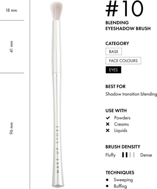Make Up Store Blending Eyeshadow Brush #10 0 pcs
