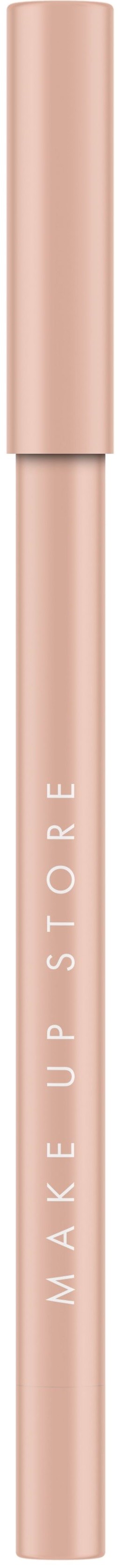 Een roze pen met de woorden 'MAKE UP STORE' geschreven in witte letters.
