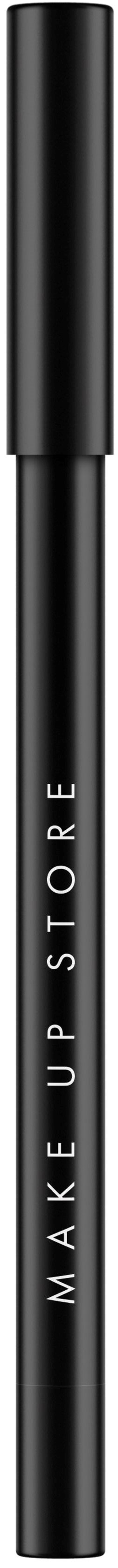 Ein schwarzer Make-up Eyeliner-Stift mit Kappe und weißem Text, der "MAKE UP STORE" sagt.