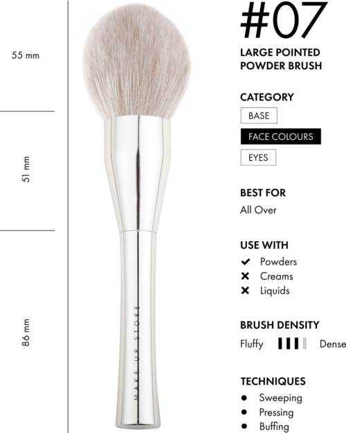 Make Up Store Large Pointed Powder Brush #07 0 pcs