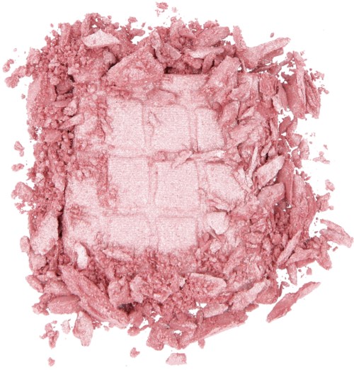 Rosa krossad makeuppuder med en pressad mitt i.