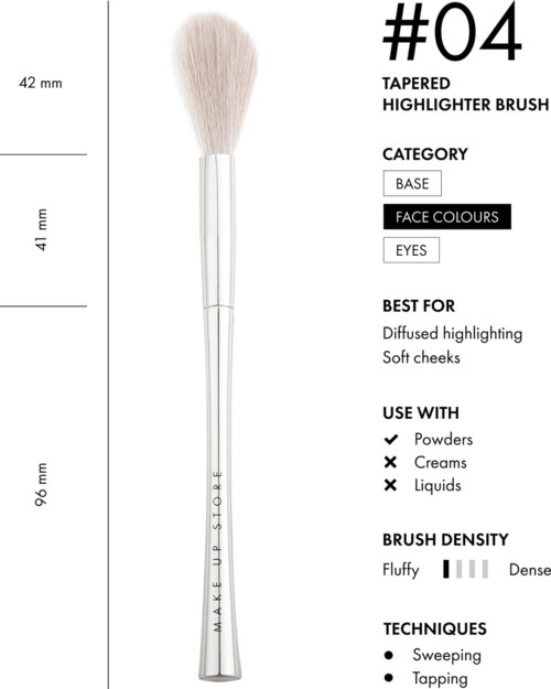 Make Up Store Tapered Highlighter Brush #04 0 pcs
