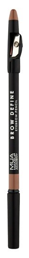 En blyant for bryn med svart og beige kropp, og tekst som sier "Brow Define".