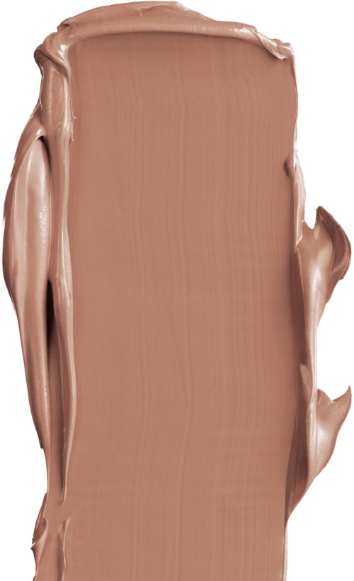 en schweizer av beige färgad kräm utbredd med en spatel.