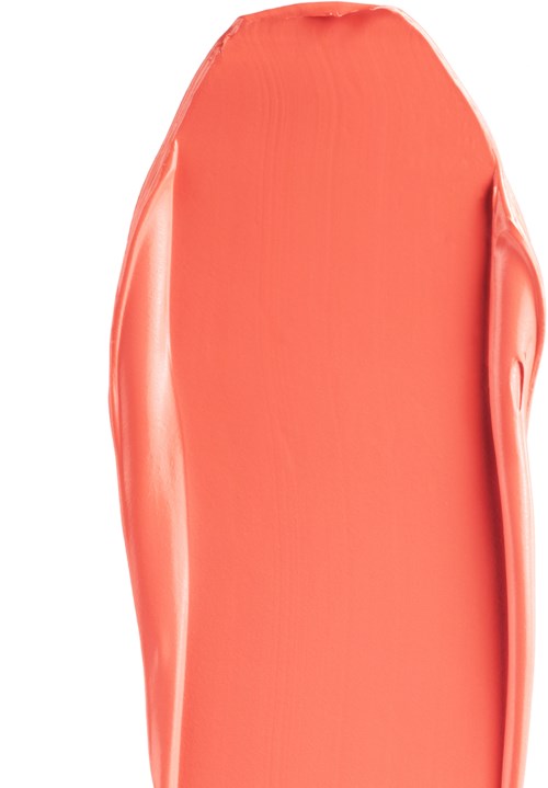Ett rosa, förlängt föremål med rundade kanter och en slät yta, liknande en tvål eller kosmetikprodukt.