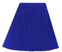 A blue fabric lampshade with a tapered shape and textured surface. No additional objects are visible.