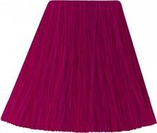 A pink pleated lampshade with a wide bottom and narrow top.