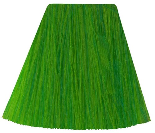 A green mat with a textured, leaf-like pattern and a trapezoid shape. It appears soft and vibrant.