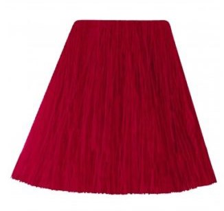 Roter Teppich mit langem, fließendem Stoff, breit am unteren Ende, schmal am oberen Ende.