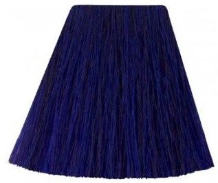 A dark blue, striped fabric with a fringed edge, likely a piece of clothing or home decor.