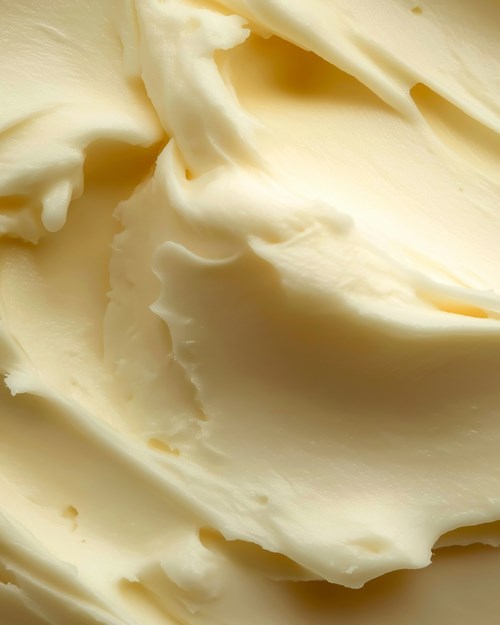 A smooth, creamy, yellowish substance that looks like butter or margarine.