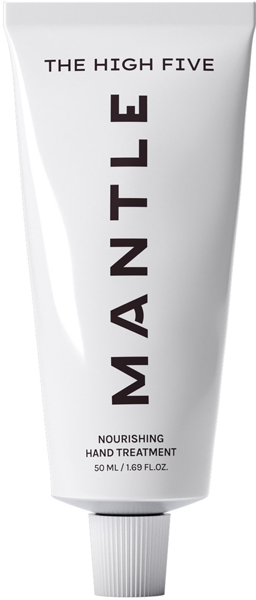 En vit tub med svarta bokstäver som heter 'MANITE', innehåller närande handbehandling, 50 ml.