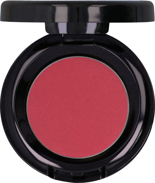 A round black and pink makeup compact with a mirror on top.