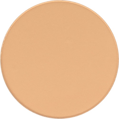 Ein runder beige Make-up-Concealer-Kompakt mit glatter Oberfläche und ohne sichtbaren Text oder Markierungen.