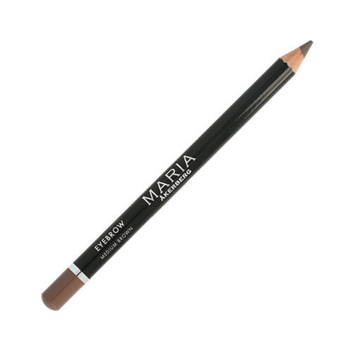 A black eyebrow pencil labeled 'Maria Kerrberg' with a brown tip, used for brow coloring.