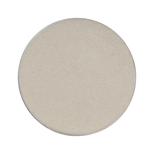 A plain white round object, smooth surface. Looks like a button or a small compact disc.